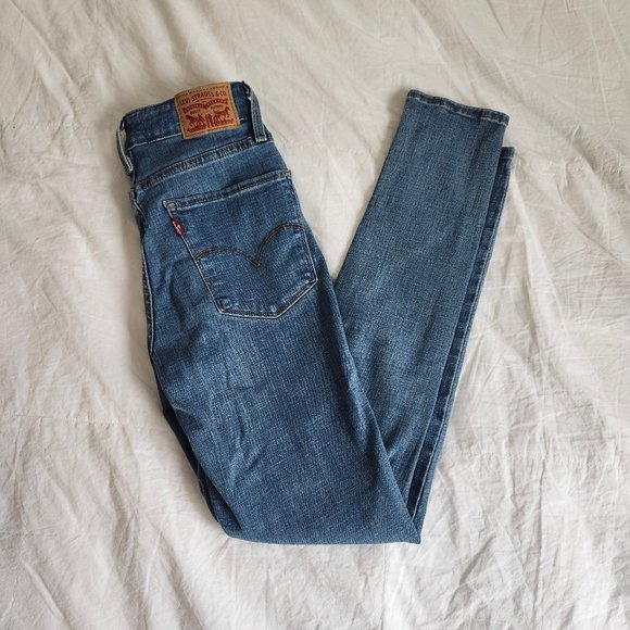 LEVI'S Premium 721 High-Rise Skinny Jeans Sz 25 - Picture 2 of 5